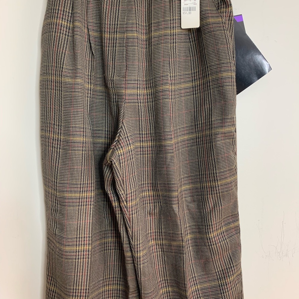 | new | plaid high waist pants | size 8 - Picture 4 of 6